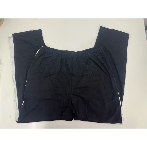 Anthony Richards Womens Sweatpants Petite XL Black White Stripe Elastic Waist - Picture 1 of 10